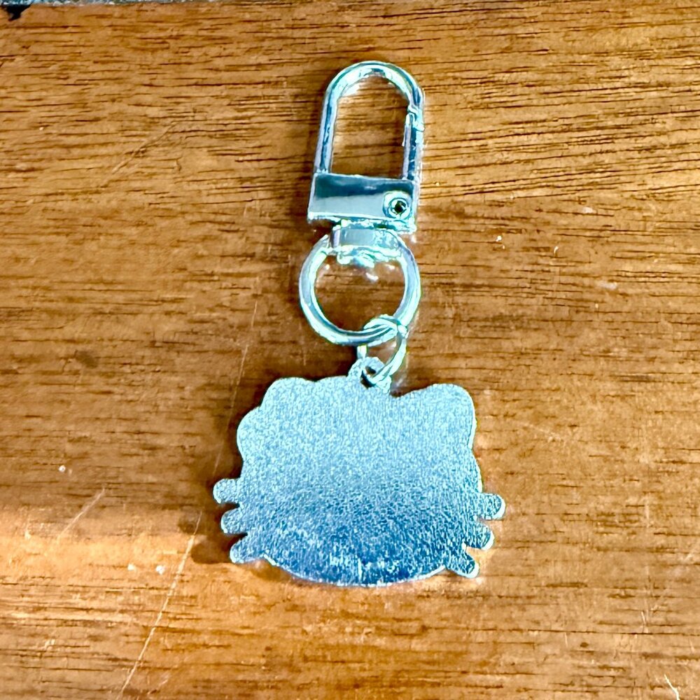 NEW Hello Kitty Keychain Silver Rhinestone Bag Charm - Picture 4 of 4